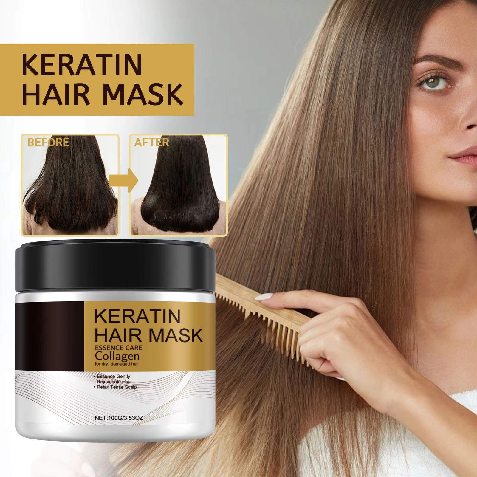 Keratin Care Hair Mask Deep No - Hair Care Orange ulasan dan harga