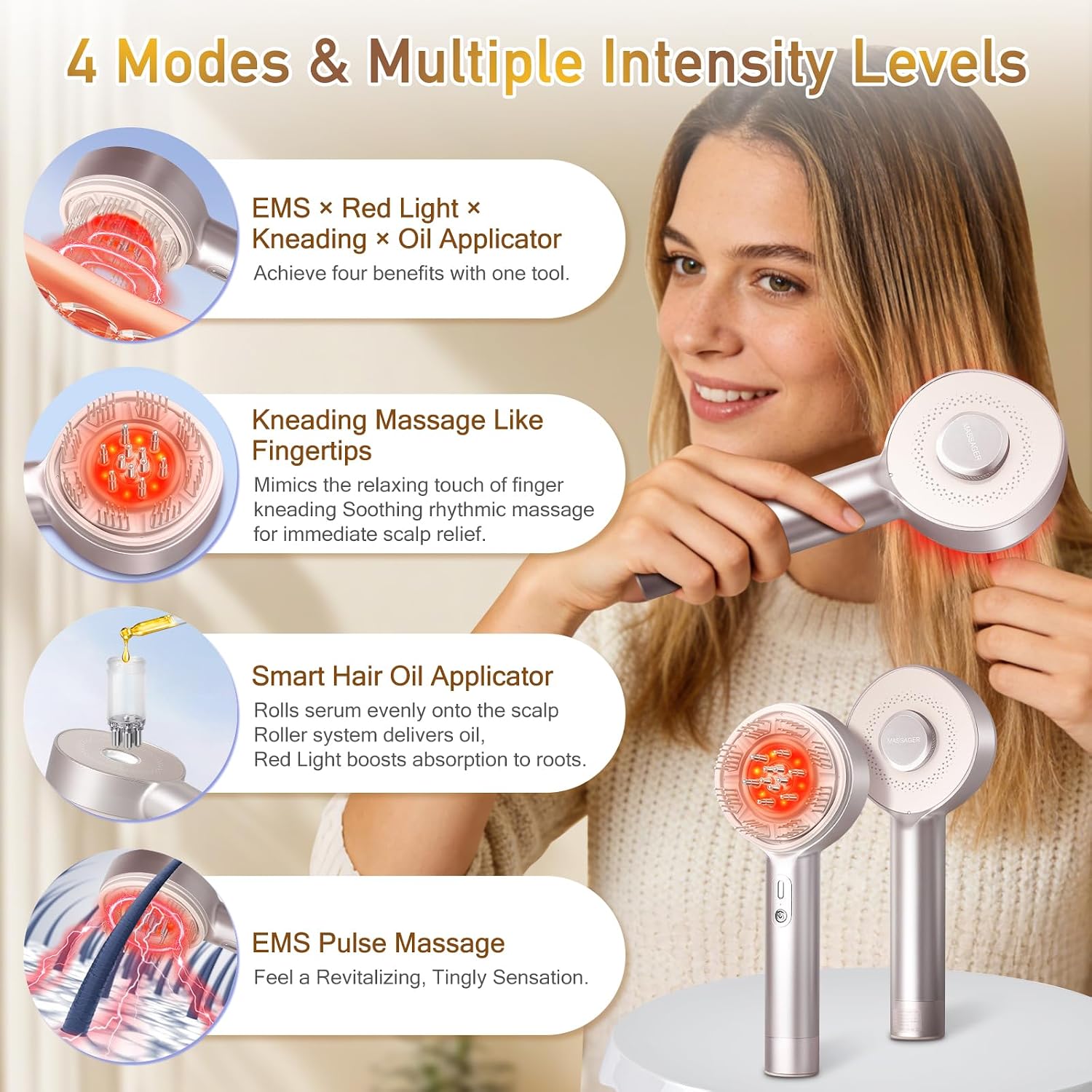 Red Light Scalp Massager Comb  - Hair Care Essential ulasan dan harga