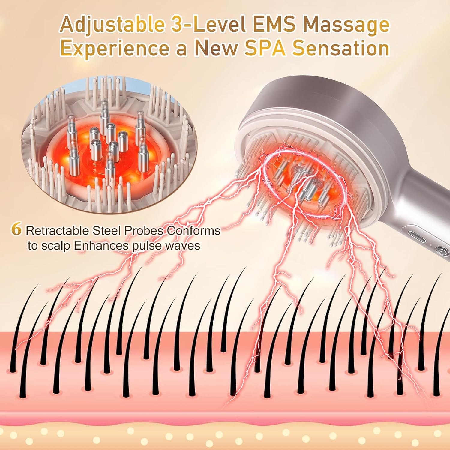 Red Light Scalp Massager Comb  - Hair Care Essential ulasan dan harga