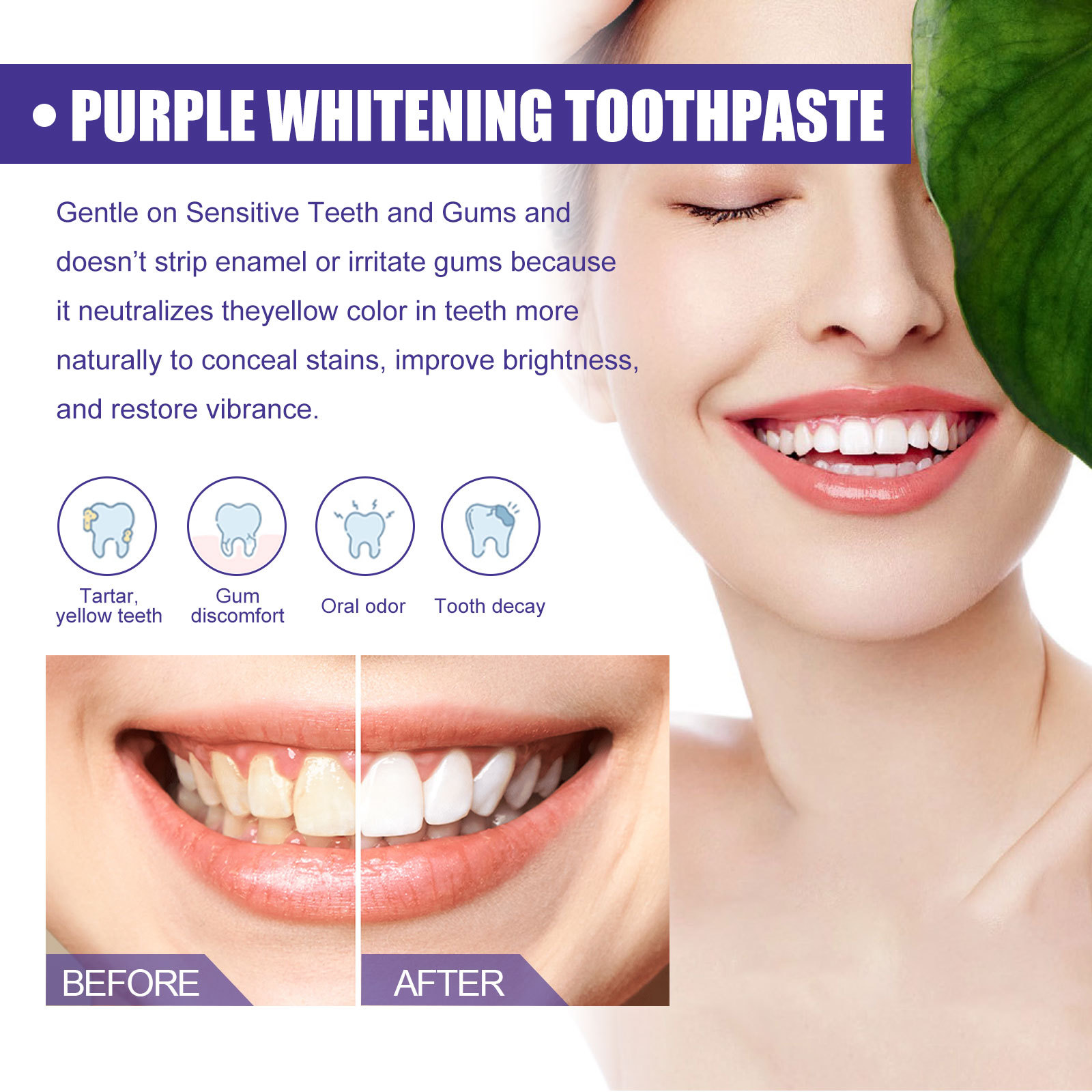 Purple Toothpaste Teeth Whiten - Purple Toning Shampoo ulasan dan harga