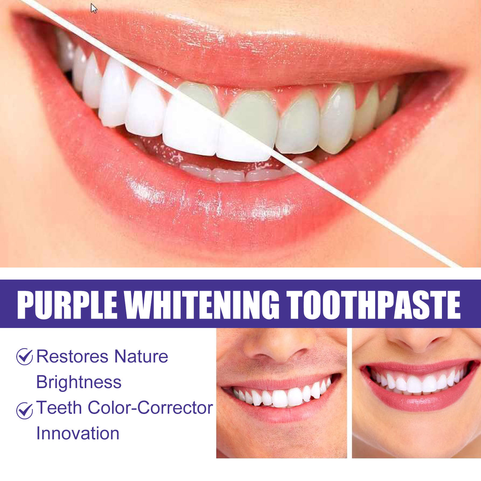 Purple Toothpaste Teeth Whiten - Purple Toning Shampoo ulasan dan harga
