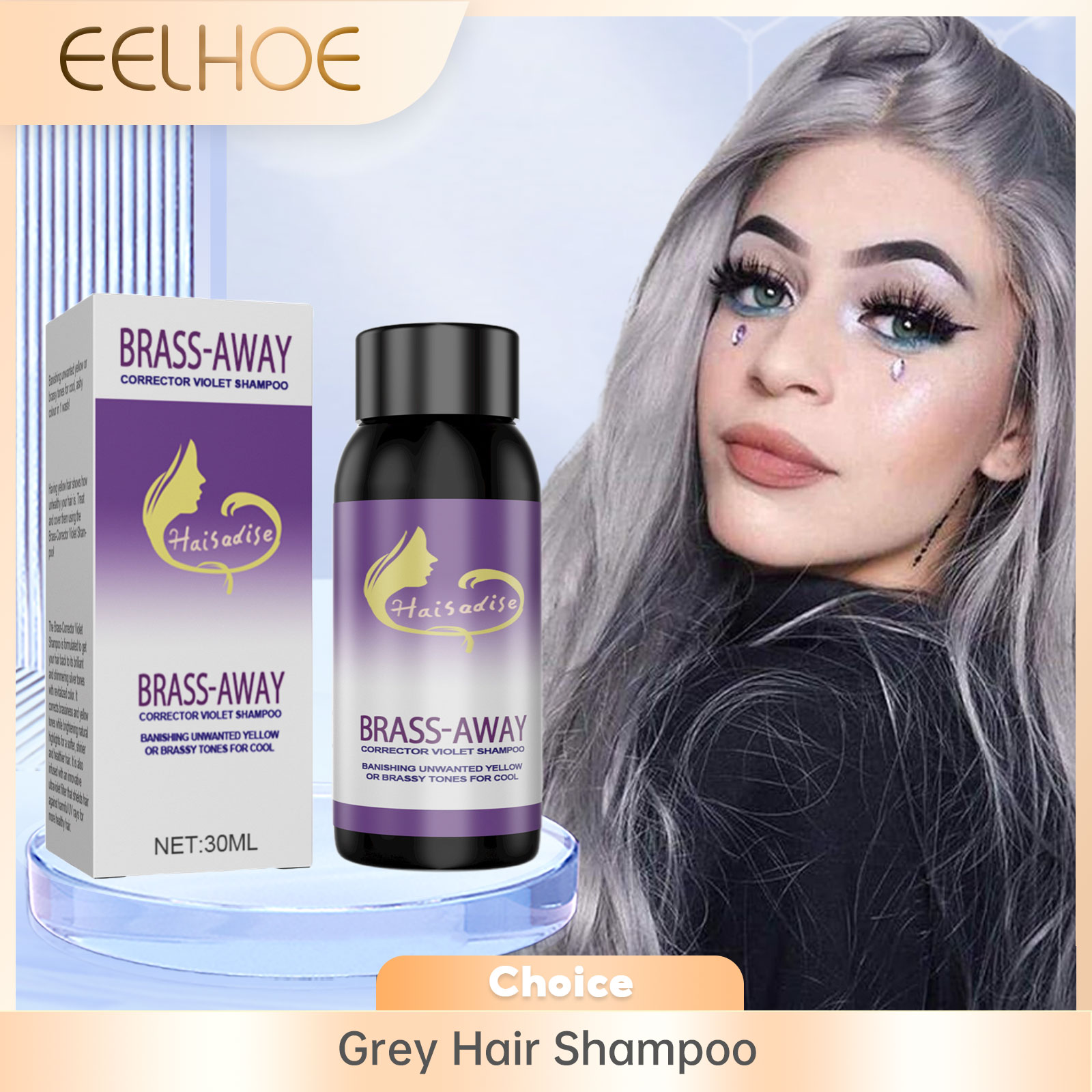 Gray Color Fixing Hair Dye Sha - Purple Toning Shampoo ulasan dan harga