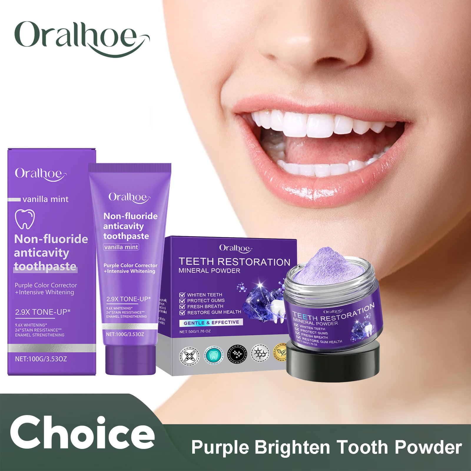 Teeth Restoration Mineral Powd - Purple Toning Shampoo ulasan dan harga