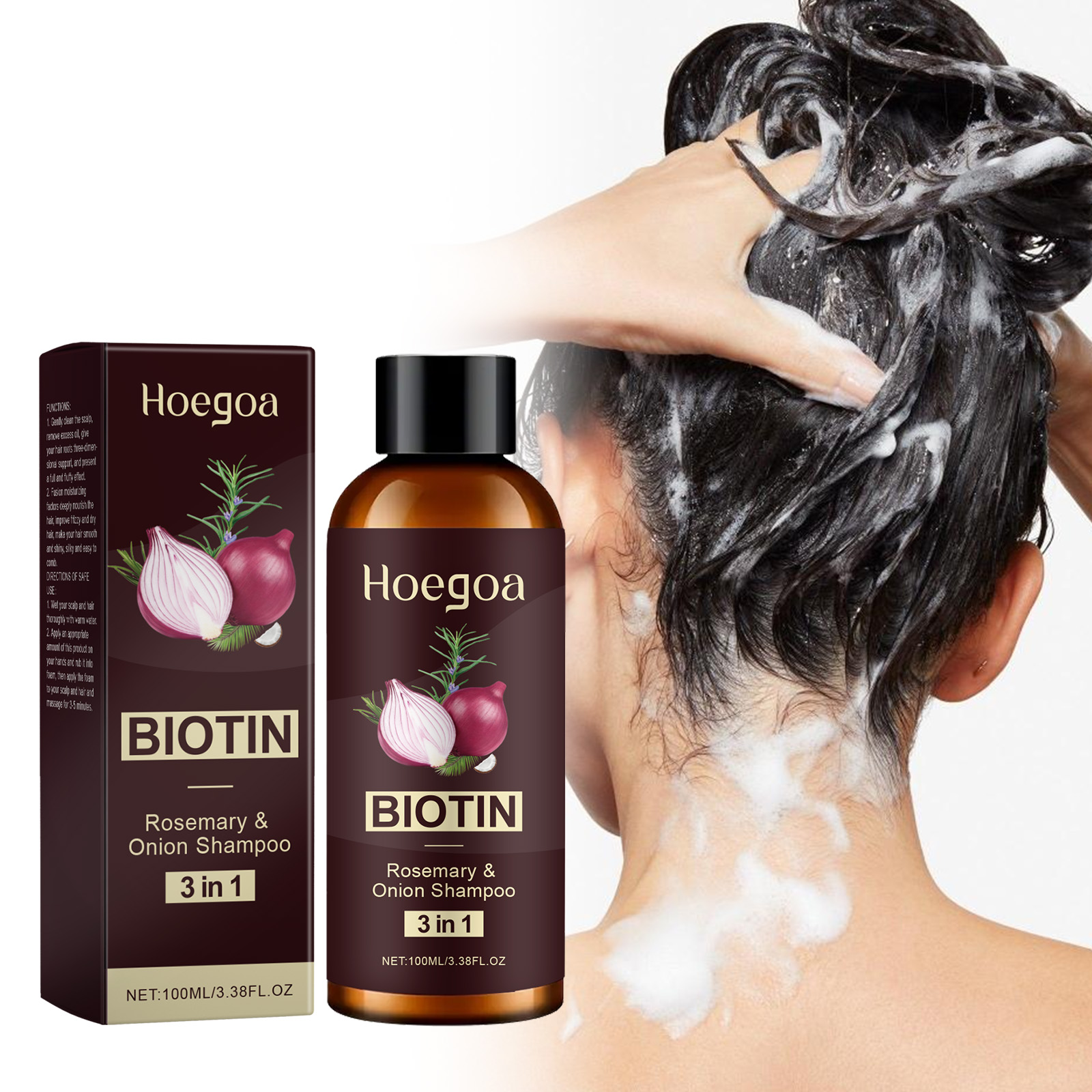 3 In 1 Rosemary Biotin Shampoo - Biotin Shampoo Thickening ulasan dan harga